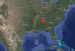 Where is the city of Birmingham (Alabama) located on the map of the USA?