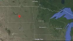 Where is the city of Bismark, North Dakota, located on the map of the USA?