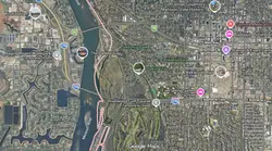 Tourist map of downtown Bismark, North Dakota