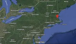 Where is the city of Cambridge (Massachusets) located on the map of the USA?