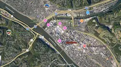 Tourist map of downtown Charleston, West Virginia