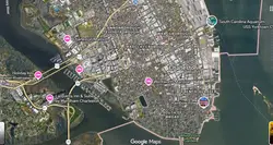 Tourist map of downtown Charleston, South Carolina
