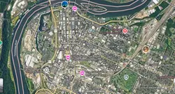 Tourist map of downtown Chattanooga, Tennessee