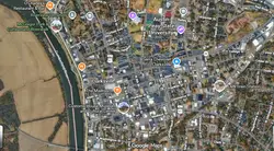 Tourist map of downtown Clarksville, Tennessee