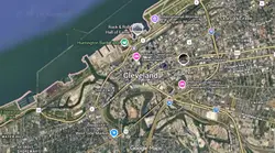 Tourist map of downtown Cleveland, Ohio