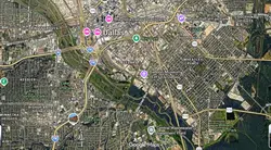 Tourist map of downtown Dallas, Texas
