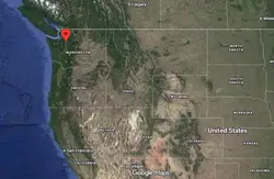 Where is the city of Everett, Washington, located on the map of the USA?