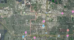 Tourist map of downtown Fargo, North Dakota
