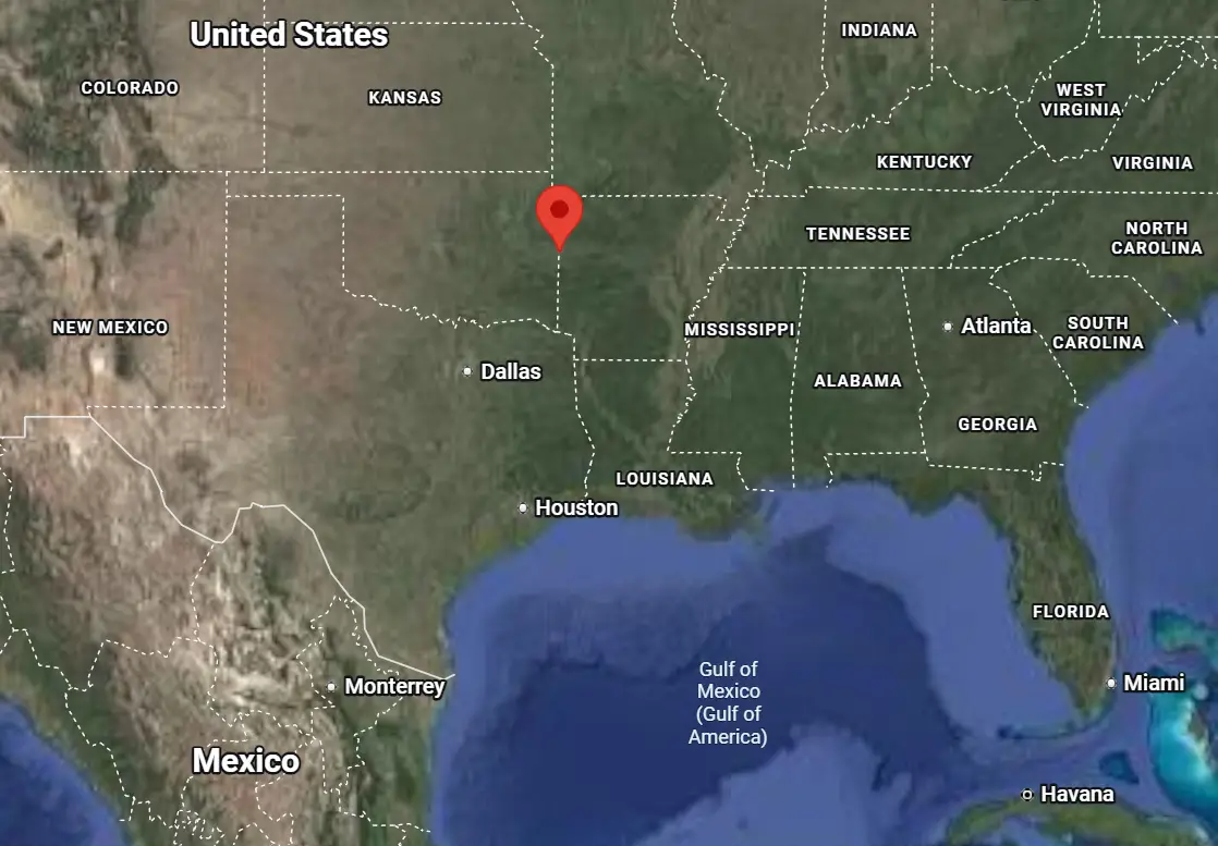 Where is the city of Fort Smith (Arkansas) on the map of America?