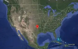 Where is the city of Fort Worth, Texas, located on the map of the USA?