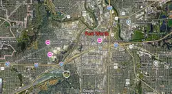Tourist map of downtown Fort Worth, Texas