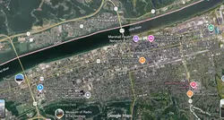 Tourist map of downtown Huntington, West Virginia