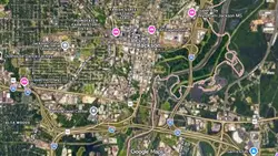 Tourist map of downtown Jackson, Mississippi