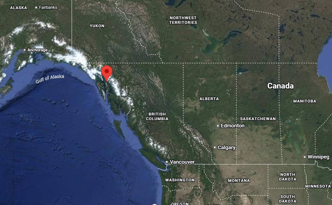 Where is the city of Juneau (Alaska) on the map of America?