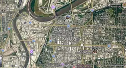 Tourist map of downtown Kansas City, Missouri