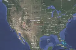 Where is Kansas located on the map of America?