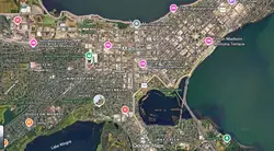 Tourist map of downtown Madison, Wisconsin