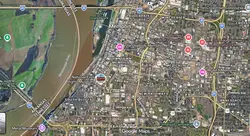 Tourist map of downtown Memphis, Tennessee