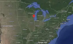 Where is the city of Milwaukee, Wisconsin, located on the map of the USA?