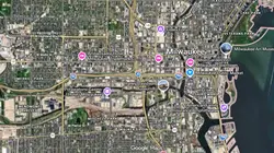 Tourist map of downtown Milwaukee, Wisconsin
