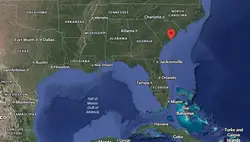 Where is the city of Mount Pleasant, South Carolina, located on the map of the USA?