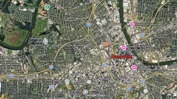 Tourist map of downtown Nashville, Tennessee
