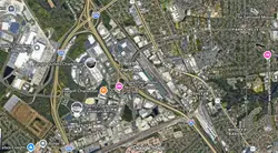 Tourist map of downtown North Charleston, South Carolina