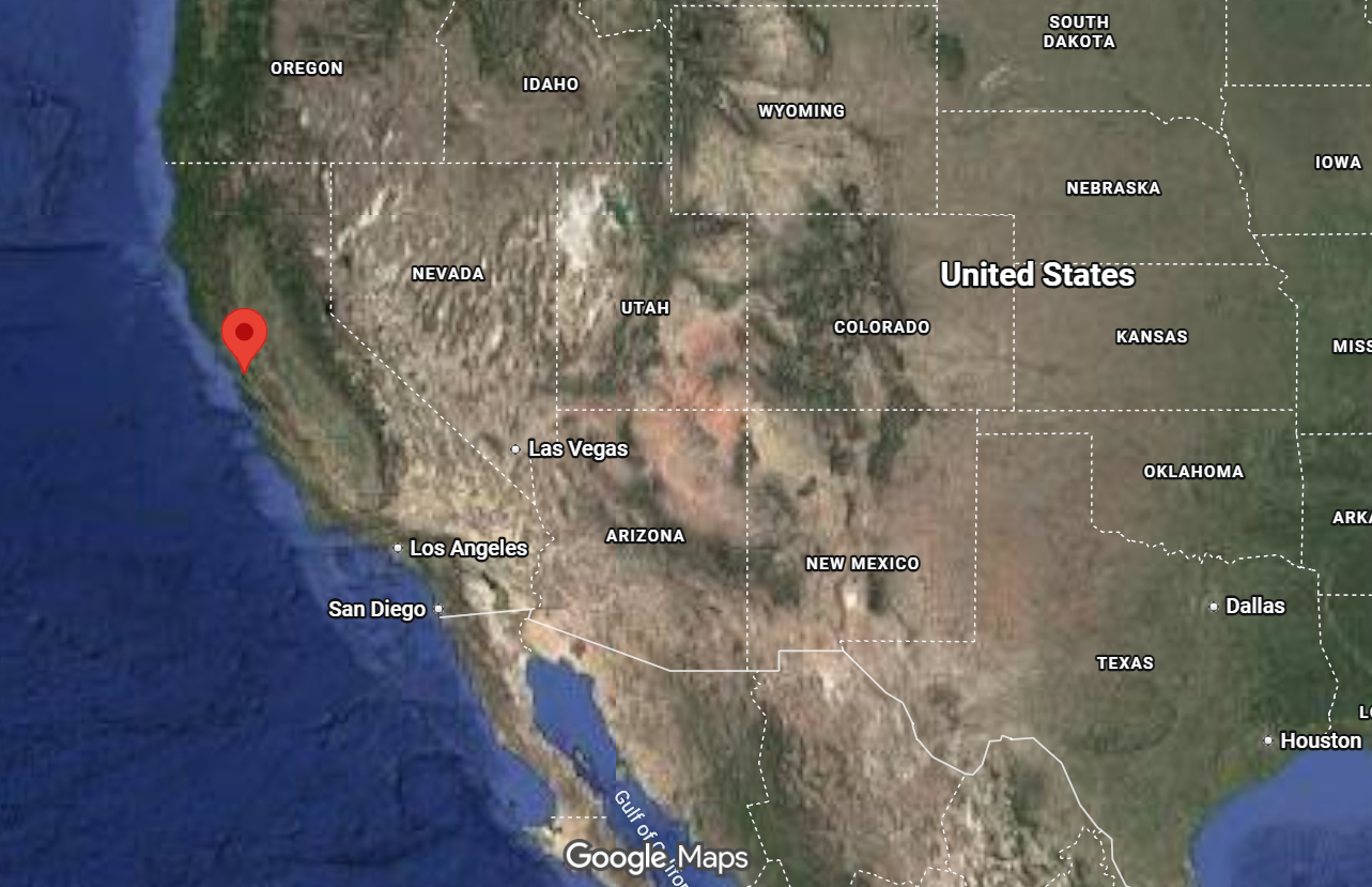 Where is Oakland, California on the map?