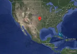 Where is the city of Oklahoma City, Oklahoma, located on the map of the USA?