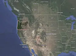 Where is Oregon located on the map of America?