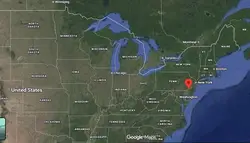 Where is the city of Philadelphia, Pennsylvania, located on the map of the USA?