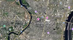 Tourist map of downtown Philadelphia, Pennsylvania