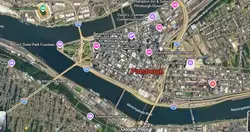 Tourist map of downtown Pittsburgh, Pennsylvania