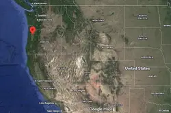 Where is the city of Salem, Oregon, located on the map of the USA?