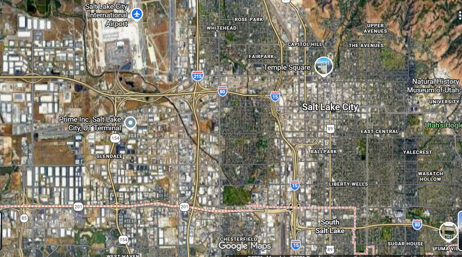 Tourist map of downtown Salt Lake City, Utah
