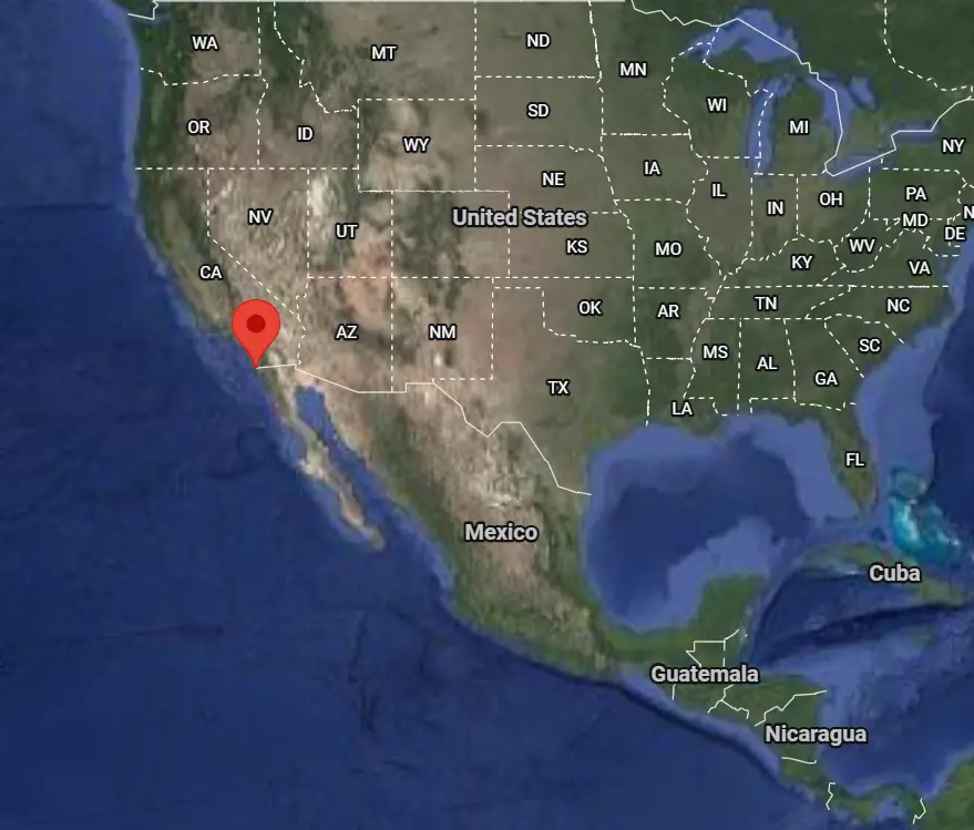 Where is San Diego (California) located on the map of America