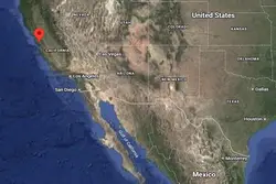 Where is San Jose (California) located on the map of America.