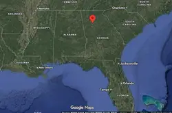 Where is the city of Sandy Springs (Georgia) located on the map of the USA?