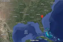 Where is the city of Savannah (Georgia) located on the map of the USA?
