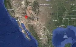 Where is the city of Scottsdale (Arizona) on the map of America?