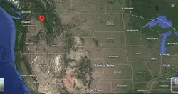 Where is the city of Spokane, Washington, located on the map of the USA?