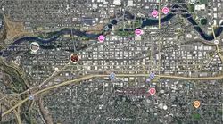 Tourist map of downtown Spokane, Washington