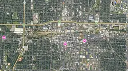Tourist map of downtown Springfield, Missouri