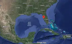 Where is the city of St. Petersburg (Florida) located on the map of the USA?