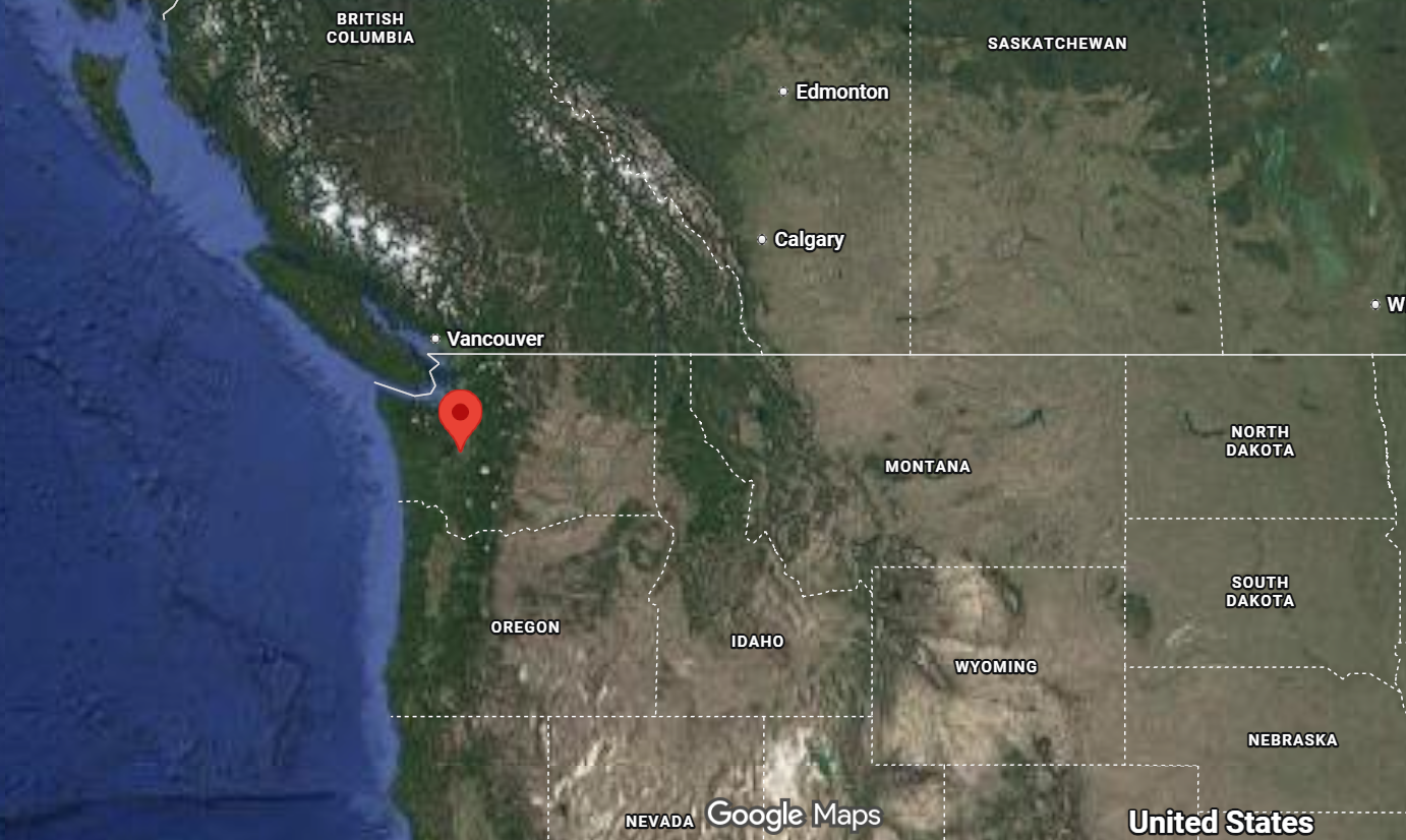 Where is the city of Tacoma, Washington, located on the map of the USA?