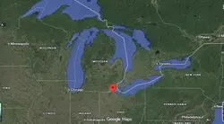 Where is the city of Toledo, Ohio, located on the map of the USA?
