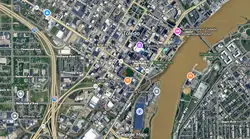 Tourist map of downtown Toledo, Ohio