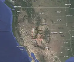 Where is Utah located on the map of America?