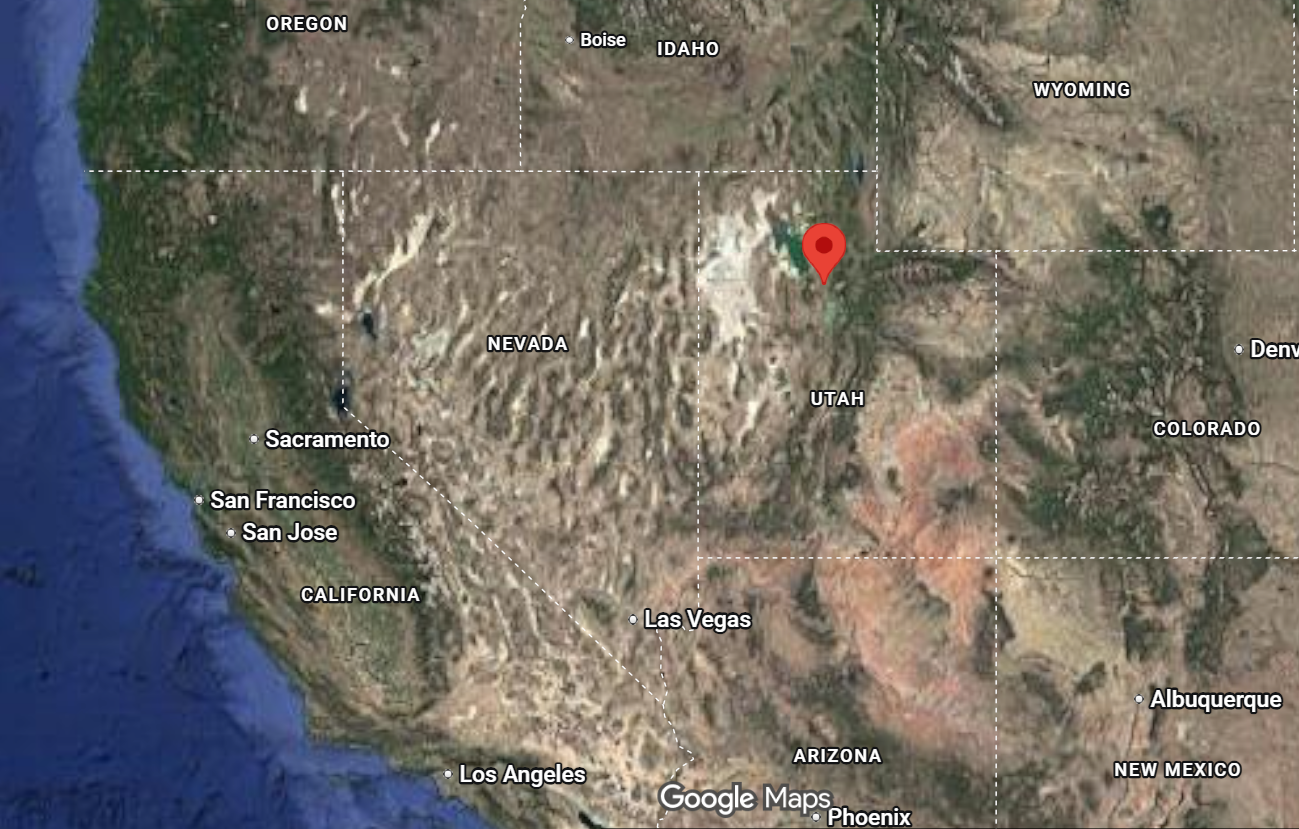 Where is the city of West Jordan, Utah, located on the map of the USA?