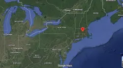 Where is the city of Worcester (Massachusets) located on the map of the USA?